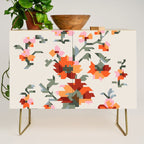 the image of stylized flowers in pixel technique or in embroidery technique Credenza Gallery Image 1
