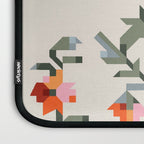 the image of stylized flowers in pixel technique or in embroidery technique Laptop Sleeve Gallery Image 3