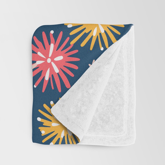 Colorful firework explosion party sky pattern Throw Blanket Gallery Image 3