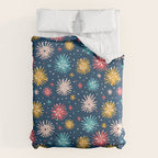 Colorful firework explosion party sky pattern Comforter Gallery Image 6