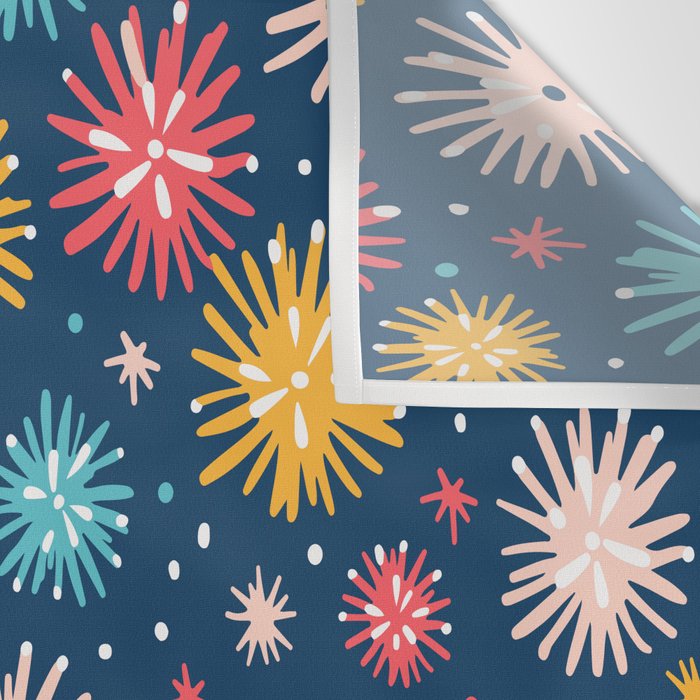 Colorful firework explosion party sky pattern Wall Tapestry Gallery Image 3