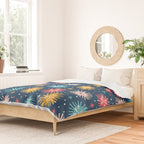 Colorful firework explosion party sky pattern Duvet Cover Gallery Image 2