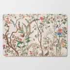 Chinoiserie Peach Floral Fresco Garden Birds Cutting Board Gallery Image 1