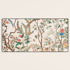 Chinoiserie Peach Floral Fresco Garden Birds Desk Mat Gallery Image 3