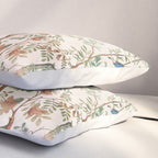 Chinoiserie Peach Floral Fresco Garden Birds Pillow Sham Gallery Image 3