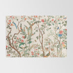 Chinoiserie Peach Floral Fresco Garden Birds Rug Gallery Image 2