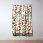 Chinoiserie Peach Floral Fresco Garden Birds Window Curtain Gallery Image 3