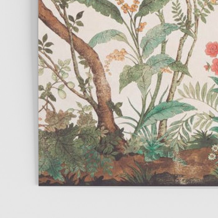 Chinoiserie Peach Floral Fresco Garden Birds Poster Gallery Image 3
