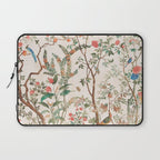 Chinoiserie Peach Floral Fresco Garden Birds Laptop Sleeve Gallery Image 1