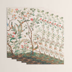 Chinoiserie Peach Floral Fresco Garden Birds Wrapping Paper Gallery Image 3