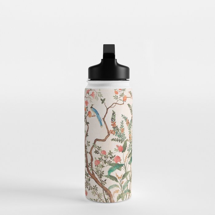 Chinoiserie Peach Floral Fresco Garden Birds Water Bottle Gallery Image 3