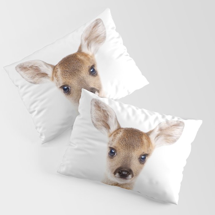 Baby Deer, Woodland Animals, Kids Art, Baby Animals Art Print By Synplus Pillow Sham Gallery Image 3