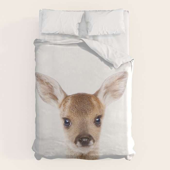 Baby Deer, Woodland Animals, Kids Art, Baby Animals Art Print By Synplus Duvet Cover Gallery Image 6