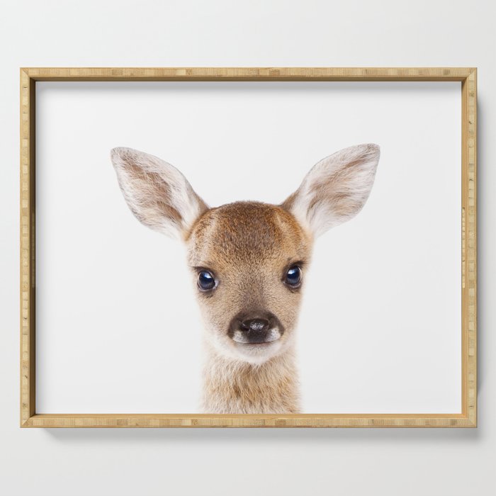 Baby Deer, Woodland Animals, Kids Art, Baby Animals Art Print By Synplus Serving Tray Gallery Image 1