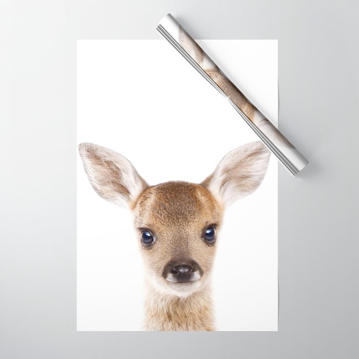 Baby Deer, Woodland Animals, Kids Art, Baby Animals Art Print By Synplus Wrapping Paper Gallery Image 1