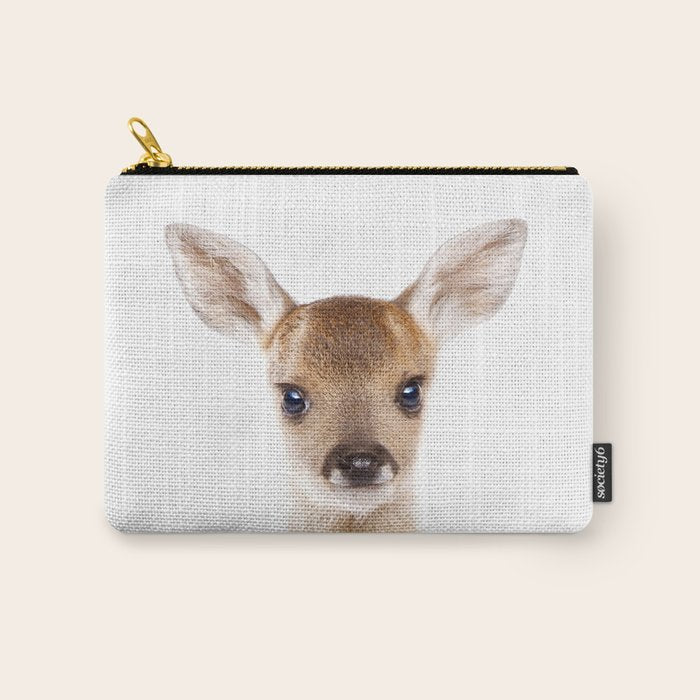 Baby Deer, Woodland Animals, Kids Art, Baby Animals Art Print By Synplus Carry All Pouch Gallery Image 1