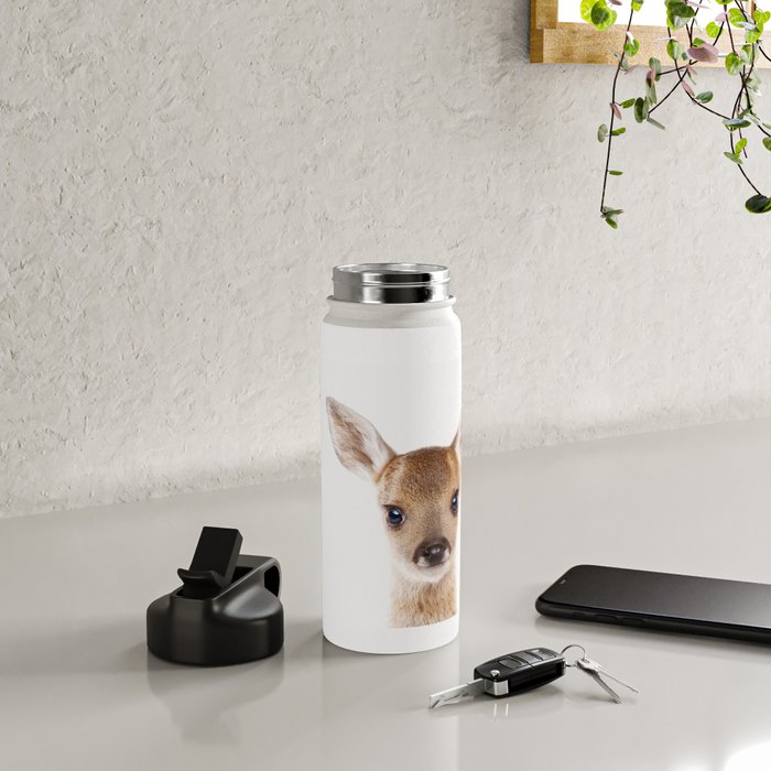 Baby Deer, Woodland Animals, Kids Art, Baby Animals Art Print By Synplus Water Bottle Gallery Image 4