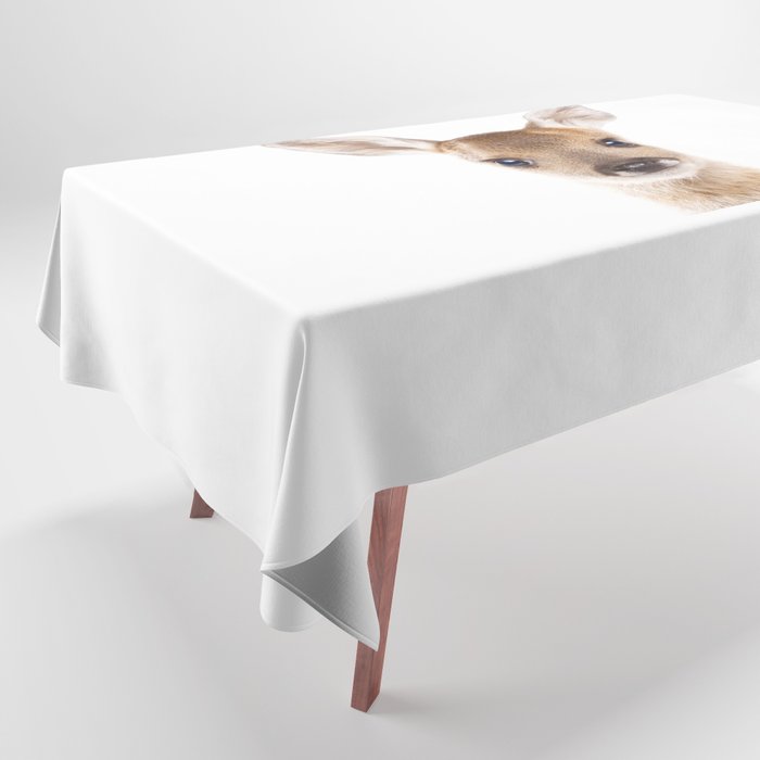Baby Deer, Woodland Animals, Kids Art, Baby Animals Art Print By Synplus Tablecloth Gallery Image 1