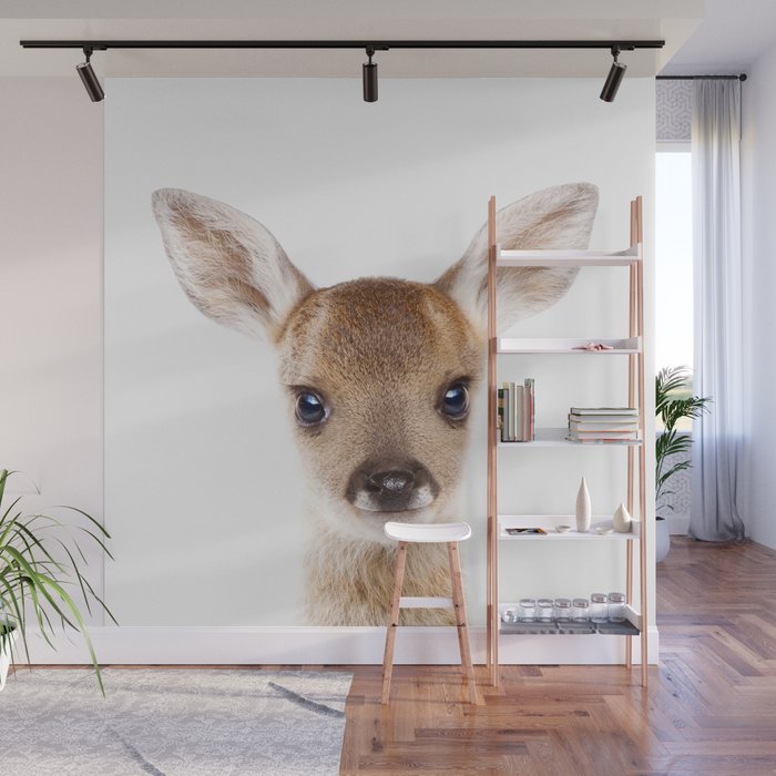 Baby Deer, Woodland Animals, Kids Art, Baby Animals Art Print By Synplus Wall Mural Gallery Image 1
