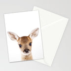 Baby Deer, Woodland Animals, Kids Art, Baby Animals Art Print By Synplus Stationery Card Gallery Image 2