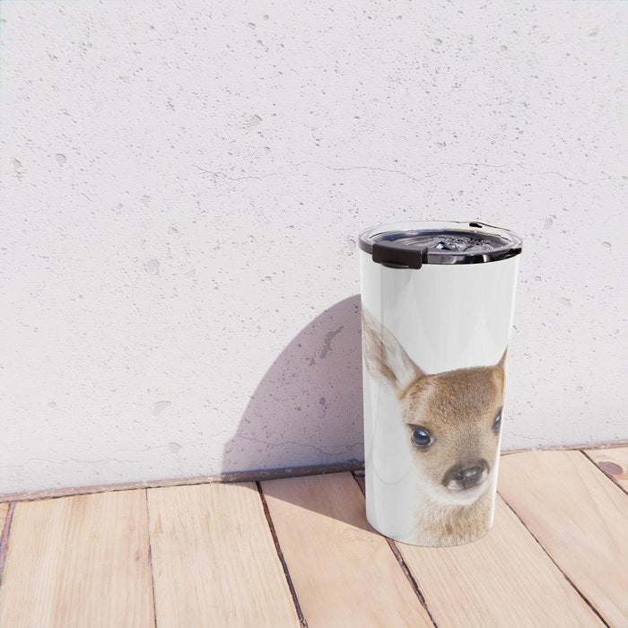 Baby Deer, Woodland Animals, Kids Art, Baby Animals Art Print By Synplus Travel Mug Gallery Image 4