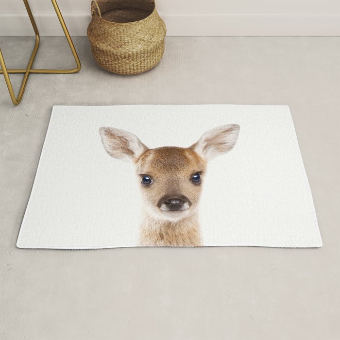 Baby Deer, Woodland Animals, Kids Art, Baby Animals Art Print By Synplus Rug Gallery Image 1