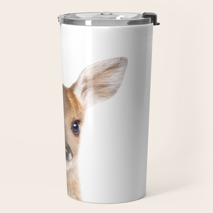 Baby Deer, Woodland Animals, Kids Art, Baby Animals Art Print By Synplus Travel Mug Gallery Image 2