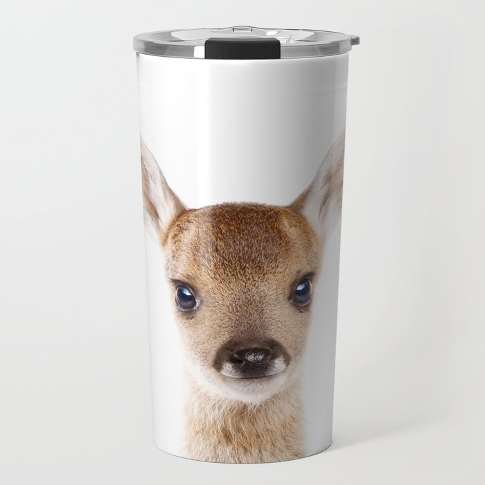 Baby Deer, Woodland Animals, Kids Art, Baby Animals Art Print By Synplus Travel Mug Gallery Image 1