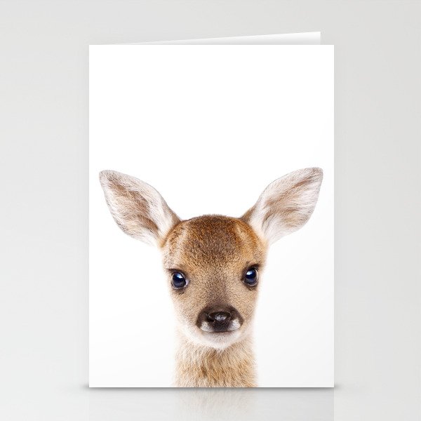Baby Deer, Woodland Animals, Kids Art, Baby Animals Art Print By Synplus Stationery Card Gallery Image 1