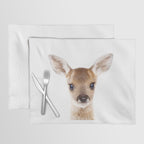 Baby Deer, Woodland Animals, Kids Art, Baby Animals Art Print By Synplus Placemat Gallery Image 1
