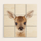 Baby Deer, Woodland Animals, Kids Art, Baby Animals Art Print By Synplus Wood Wall Art Gallery Image 2