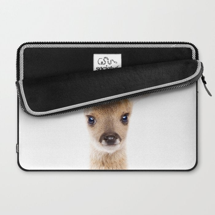 Baby Deer, Woodland Animals, Kids Art, Baby Animals Art Print By Synplus Laptop Sleeve Gallery Image 2