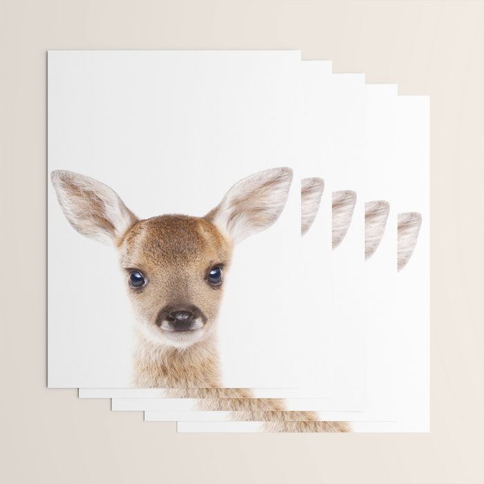 Baby Deer, Woodland Animals, Kids Art, Baby Animals Art Print By Synplus Wrapping Paper Gallery Image 3