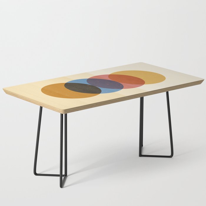 Abstraction_SUNRISE_SUNSET_CIRCLE_RISING_COLORFUL_POP_ART_0425A Coffee Table Gallery Image 1