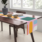 Colorful abstract geometric shape pattern Table Runner Gallery Image 2