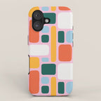 Colorful abstract geometric shape pattern iPhone Case Gallery Image 1