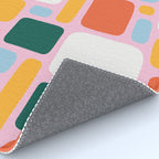 Colorful abstract geometric shape pattern Rug Gallery Image 4