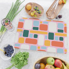 Colorful abstract geometric shape pattern Cutting Board Gallery Image 2