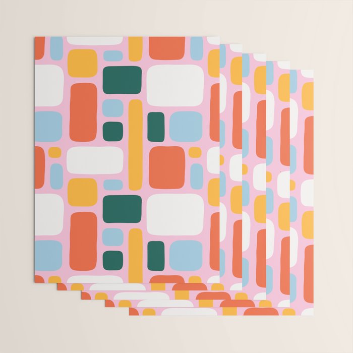 Colorful abstract geometric shape pattern Wrapping Paper Gallery Image 3
