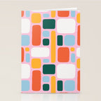 Colorful abstract geometric shape pattern Stationery Card Gallery Image 2