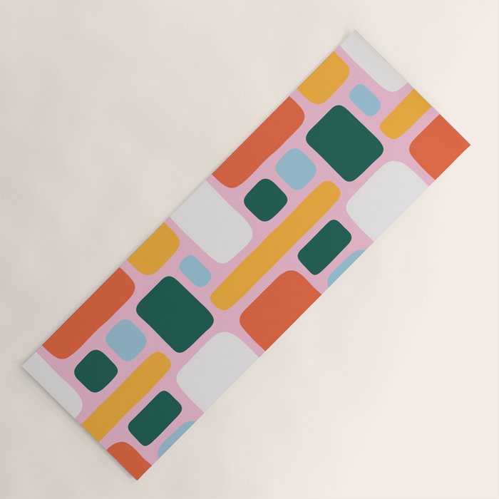 Colorful abstract geometric shape pattern Yoga Mat Gallery Image 1