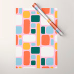Colorful abstract geometric shape pattern Wrapping Paper Gallery Image 1