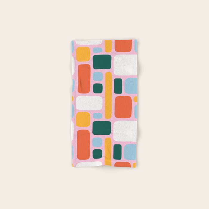Colorful abstract geometric shape pattern Bath Towel Gallery Image 1