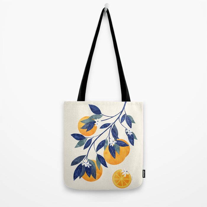 Mediterranean orange branch Tote Bag Gallery Image 2
