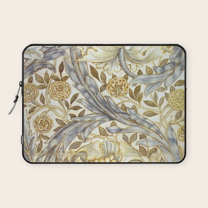 William Morris African Marigold Antique Art Laptop Sleeve Gallery Image 1