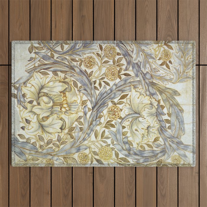 William Morris African Marigold Antique Art Outdoor Rug Gallery Image 1