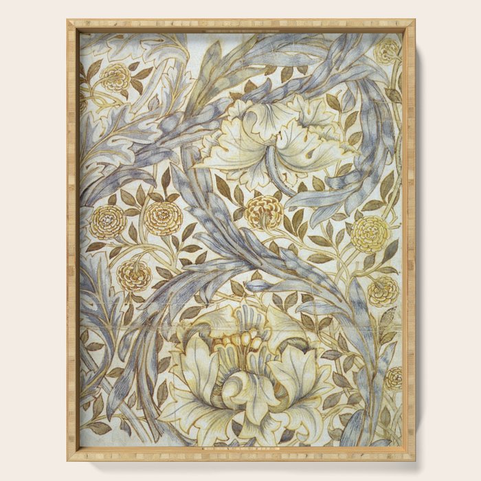 William Morris African Marigold Antique Art Serving Tray Gallery Image 1