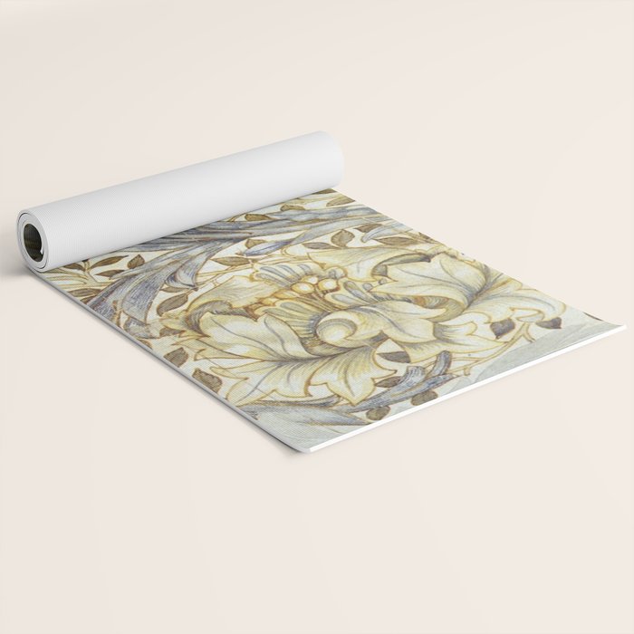 William Morris African Marigold Antique Art Yoga Mat Gallery Image 2