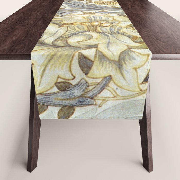 William Morris African Marigold Antique Art Table Runner Gallery Image 1