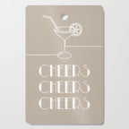 Cheers Cocktail (Beige) Cutting Board Gallery Image 1